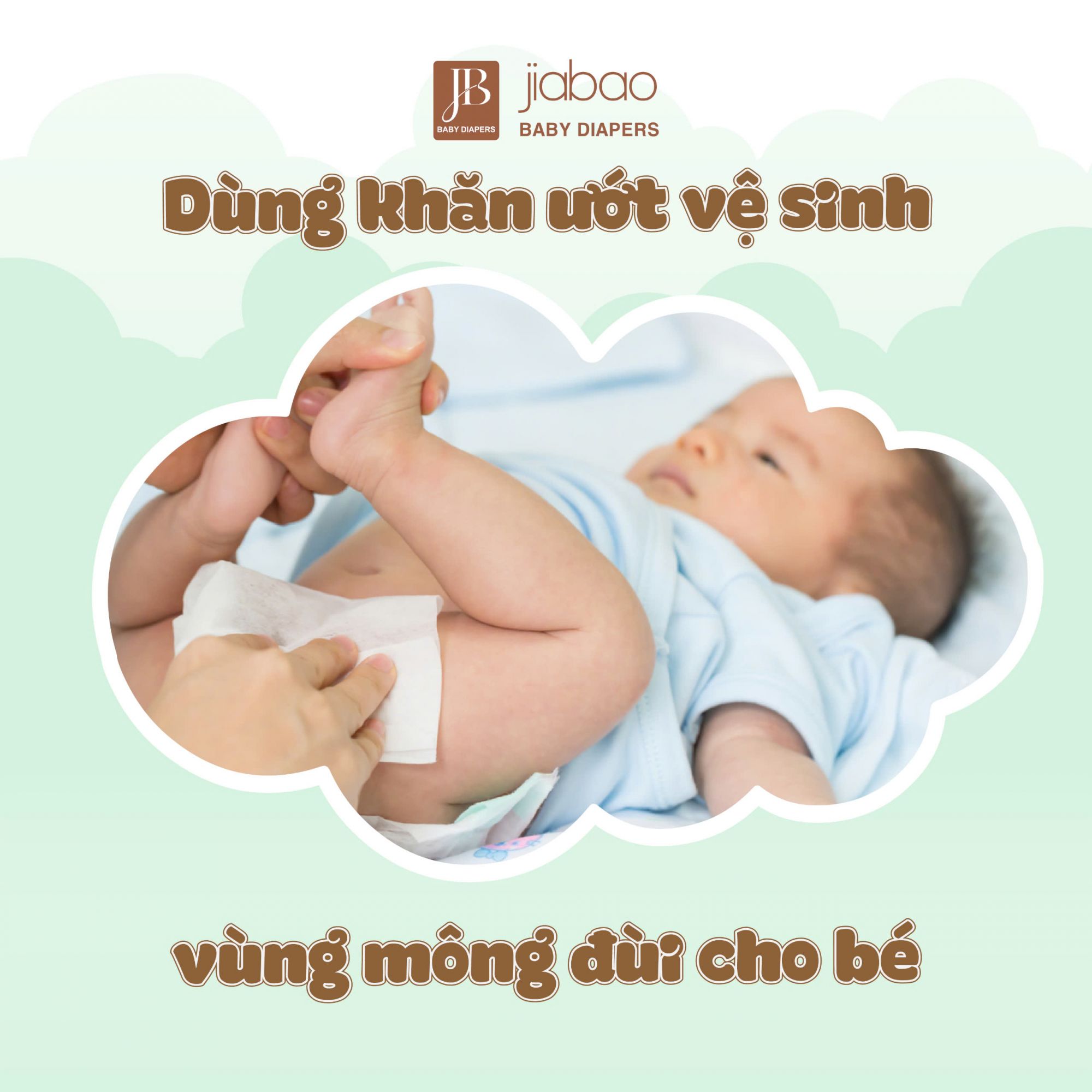 Tã Jiabao thấm hút tốt - Bé khỏe, mẹ yên tâm