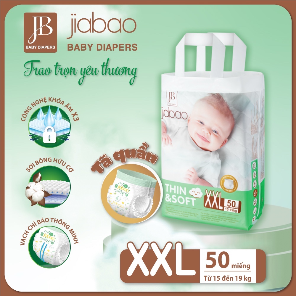 Tã Quần Jiabao Công Nghệ Nhật Bản - Bịch 50 Miếng Size XXL