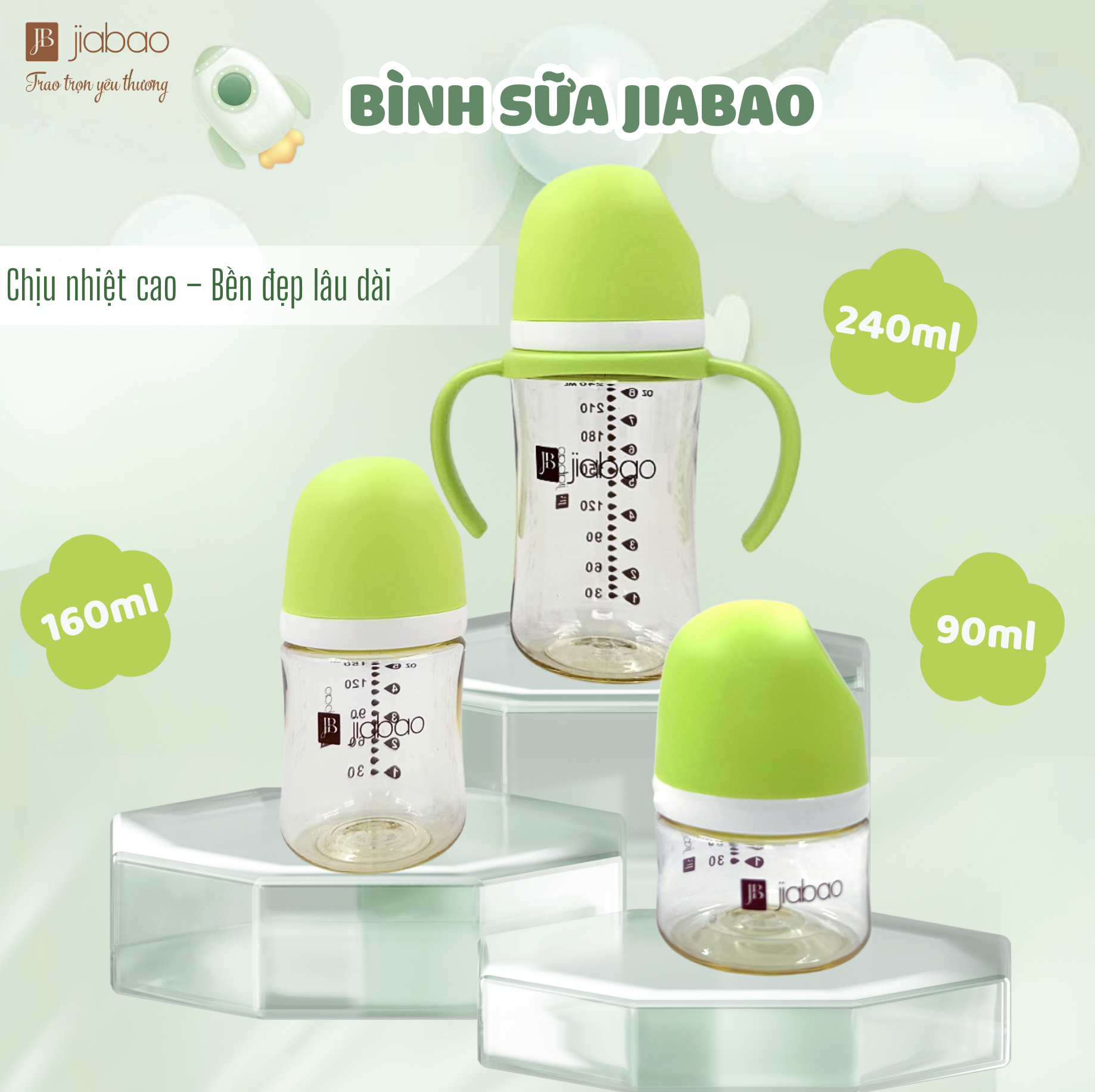 Dung tích bình sữa Jiabao