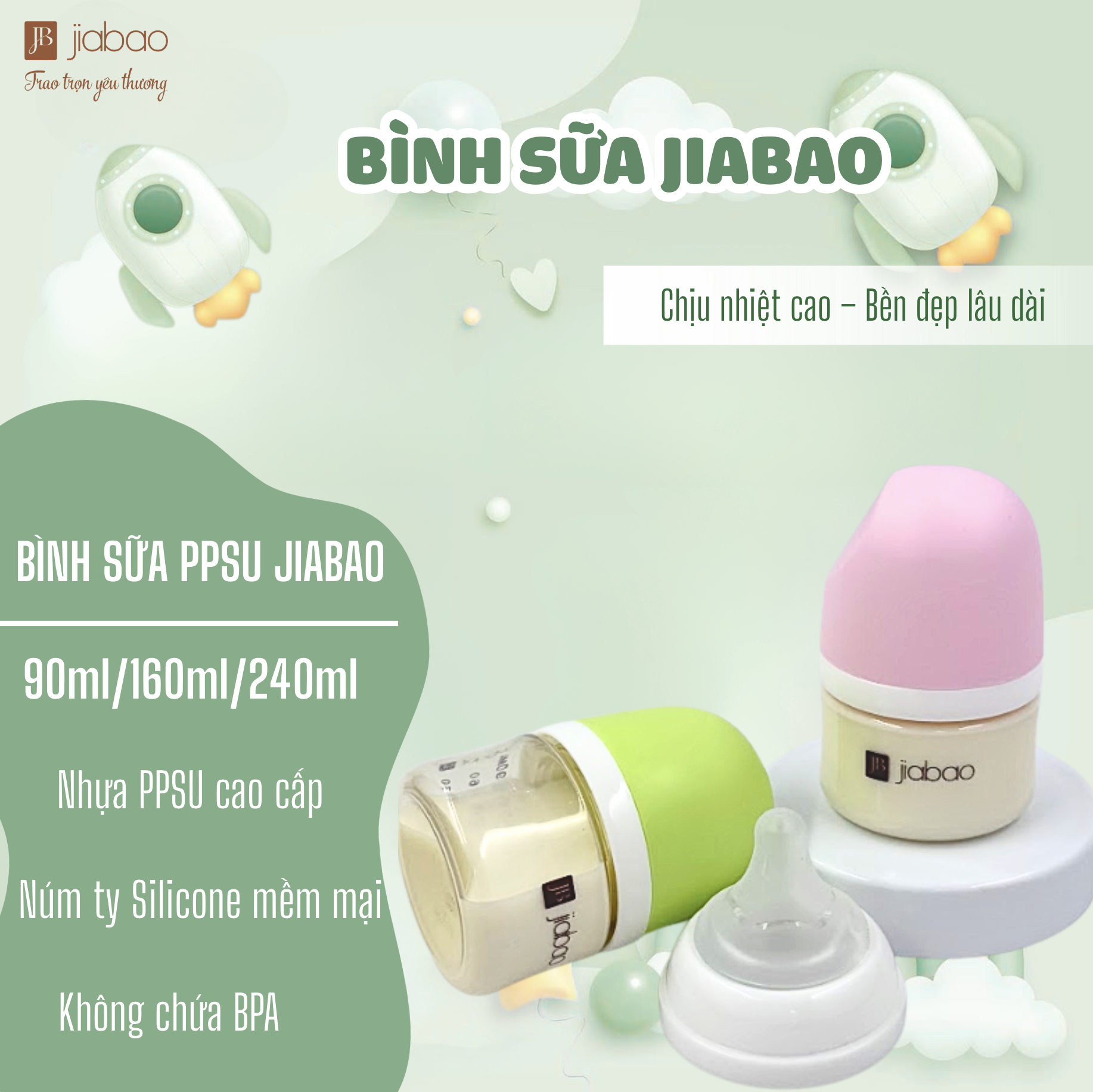 Chất liệu bình sữa Jiabao