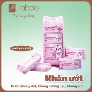 Khăn Ướt Jiabao Mini Hồng