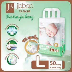 Tả Quần Em Bé Jiabao Công Nghệ Nhật Bản – Bịch 50 Miếng Size L