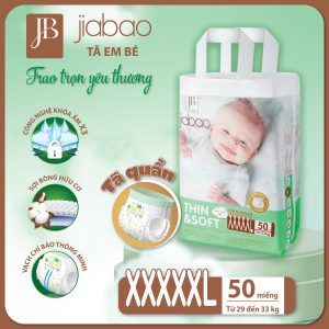 Tã Quần Em Bé Jiabao Công Nghệ Nhật Bản – Bịch 50 Miếng Size XXXXXL