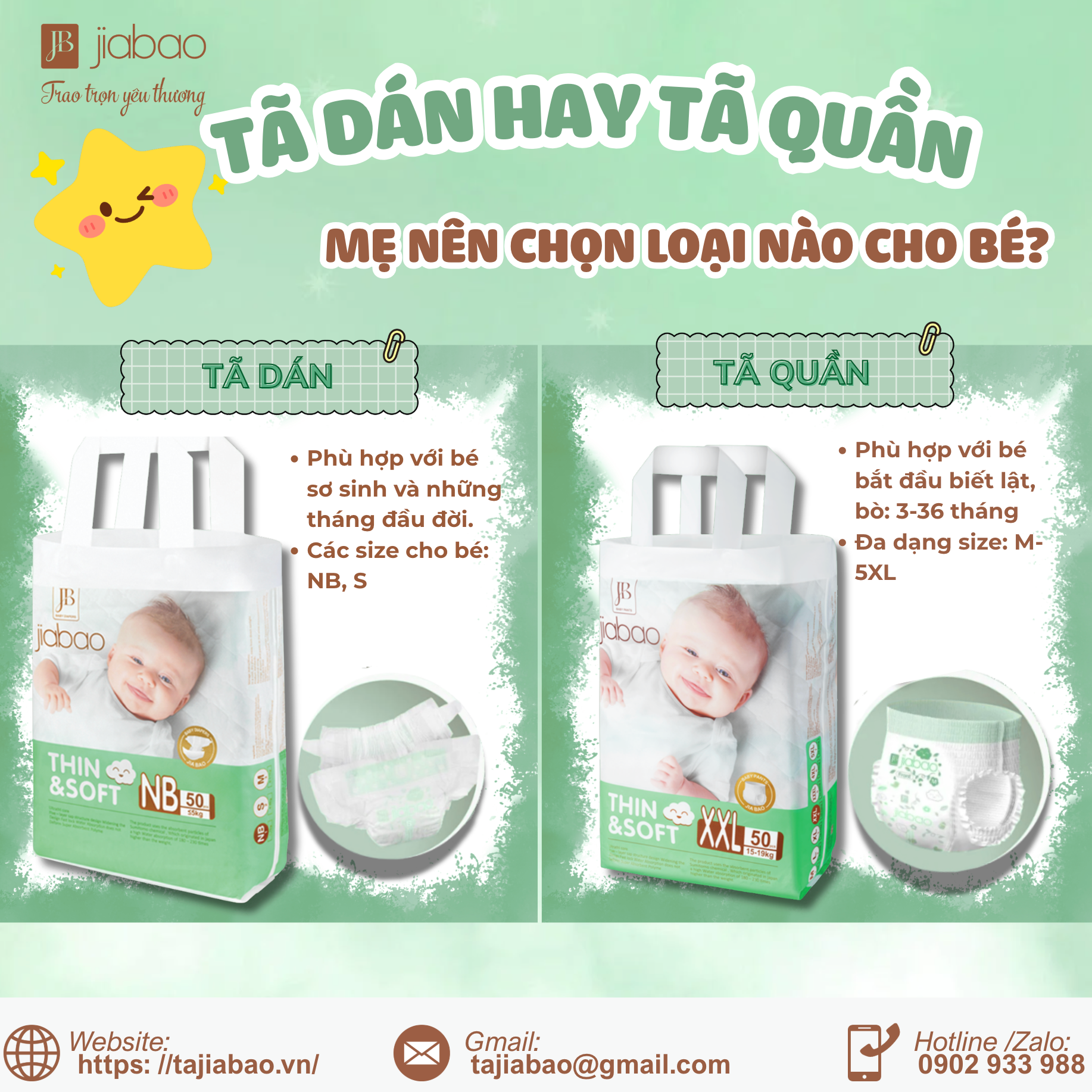 Mẹ nên chọn loại tã nào cho bé