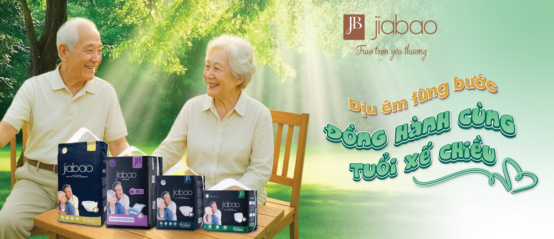 tã người lớn jiabao cao cấp mềm mại cho người già đồng hành tuổi xế chiều